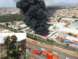 Los incendios ocurrieron en un gasoducto en carretera a Nogales (recuadro) y en una fábrica en Dr. R. Michel y Río Tizapán. EL INFORMADOR / A. Gracía/ESPECIAL
