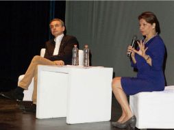 La ex mandataria costarricense y Rodríguez Zapatero fueron invitados a ofrecer una conferencia en la capital del estado de Oaxaca. SUN / E. Hernández