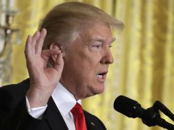 May invitó a Trump en momentos en que busca negociar con EU un acuerdo comercial. AP / E. Vucci