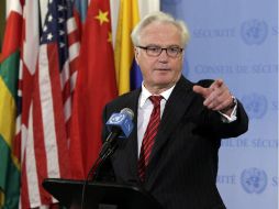 Durante el mandato de Churkin, Rusia interpuso seis veces su veto a resoluciones sobre Siria. AP / R. Drew