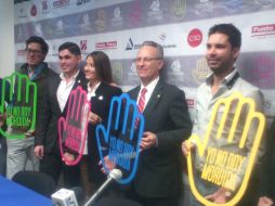 El presidente de la Coparmex Jalisco, José Medina (c); durante la presentación de la estragia. ESPECIAL /