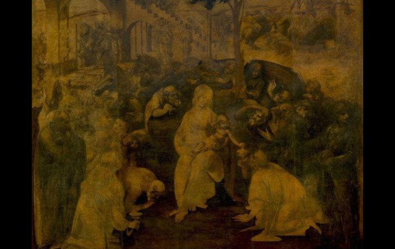 La adoración de los magos, obra de Leonardo Da Vinci, estará de regreso en la ciudad cuna del Renacimiento, Florencia. TWITTER / @harteconhache