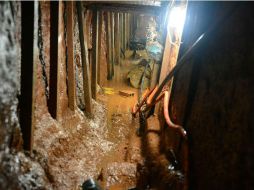El grupo ya había cavado más de 50 metros de túnel, el cual contaba con una iluminación completa y un sistema de ventilación. EFE / SSP/RS