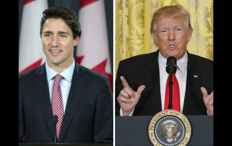 Trudeau y Trump intercambiaron puntos de vista sobre lo que está ocurriendo en la frontera común. AP / ARCHIVO