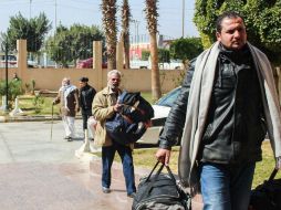 Varias familias llegaron a la comunidad de Ismailía donde 250 de sus correligionarios ya encontraron refugio. AFP / Stringer