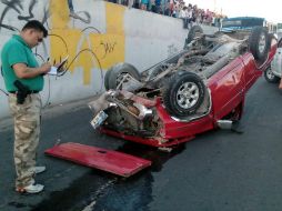 El accidente ocurrió en Federalismo y carretera a Saltillo, en la colonia Arroyo Hondo. ESPECIAL /