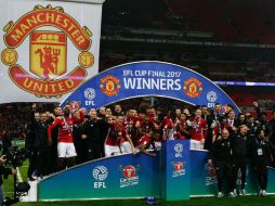 Con esta victoria, elManchester United logró su segundo título de la presente temporada. AFP / I. Kington