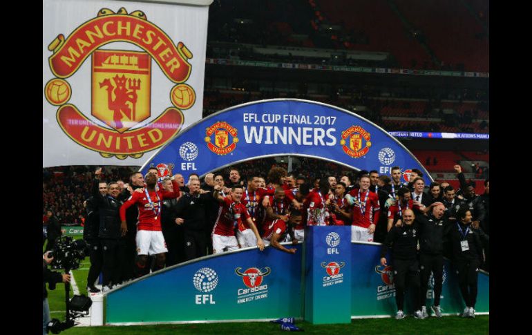 Con esta victoria, elManchester United logró su segundo título de la presente temporada. AFP / I. Kington
