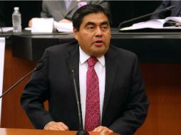 Miguel Barbosa pide que se difunda la información sobre la reunión con los secretarios de Estado de EU. SUN /