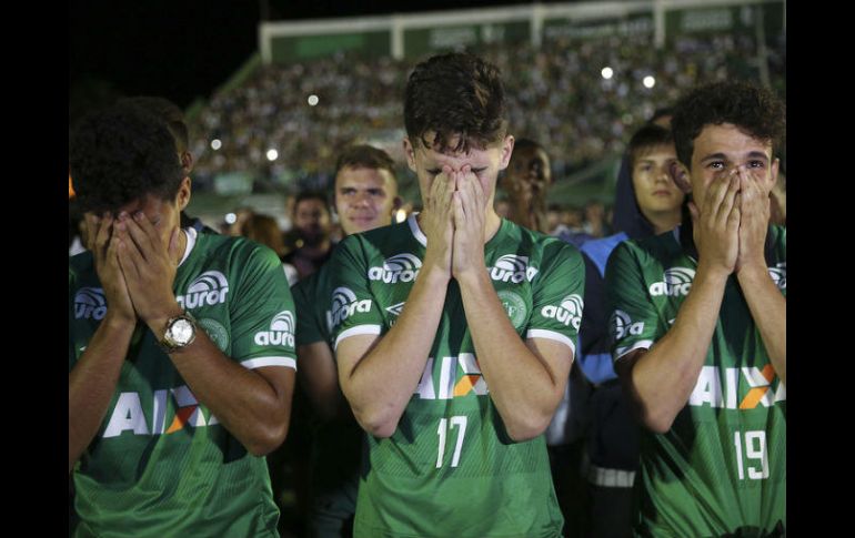 A tres meses del accidente, en noviembre, la tragedia sigue presente en los jugadores del club de Chapecó. AP / ARCHIVO