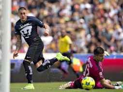 Los goles de ‘Nico’ Castillo le devuelven la sonrisa a los auriazules que llevaban seis partidos en fila sin ganar. MEXSPORT / O. Aguilar