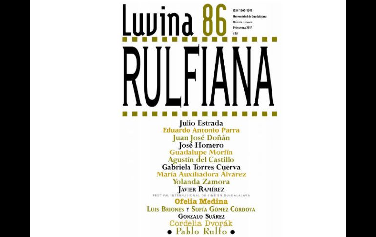 Luvina 86 contiene además un dossier dedicado a las artes cinematográficas. ESPECIAL /