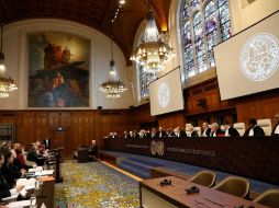 Vista general de los jueces en la Corte Internacional de Justicia (CIJ) en La Haya. EFE / B. Czerwinski