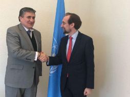 Luis Raúl González y el Alto Comisionado de la ONU instaron a revisar las políticas migratorias en el interior de México. TWITTER / @CNDH