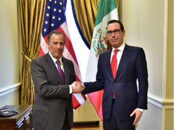 Steven Mnuchin y Meade Kuribreña se reunieron para hablar sobre la economía mundial y los retos de ambas naciones. TWITTER / @JoseAMeadeK