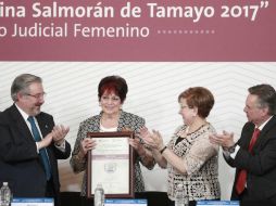 El ministro presidente de la SCJN expresó que el día de la mujer no debe ser sólo un acto protocolario desprovisto de propósito’. SUN / A. Leyva