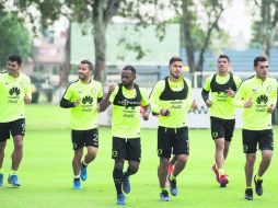 Entrenamiento. Tras su preparación, el conjunto de las Águilas viajó ayer a Tijuana donde se verá las caras con Xolos. MEXSPORT /