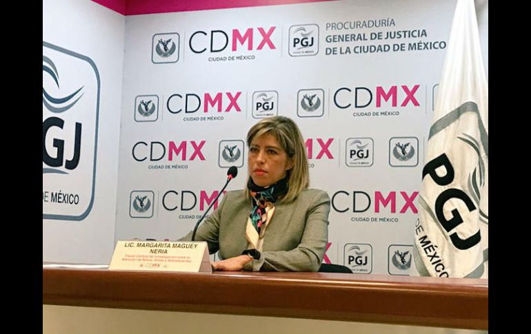 La titular de la fiscalía Margarita Maguey Neira declaró el estado actual de la niña y las condiciones en las que vivía. TWITTER / @PGJDF_CDMX
