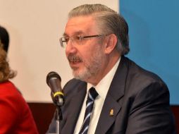 Luis María Aguilar participó en la ceremonia de inauguración del ‘Encuentro de Jueces del Nuevo Sistema de Justicia Penal’. TWITTER / @CJF_Mx