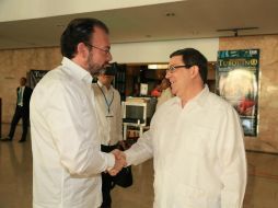 Los cancilleres de ambos países se reunieron este viernes en el marco del Consejo de Ministros de la AEC. NTX / SRE