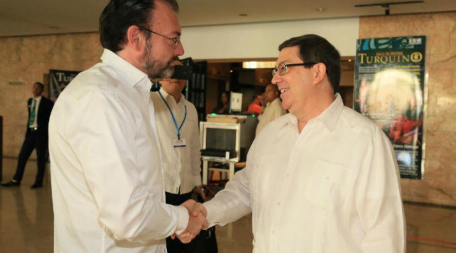 Los cancilleres de ambos países se reunieron este viernes en el marco del Consejo de Ministros de la AEC. NTX / SRE