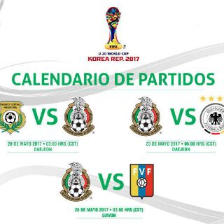 Dan a conocer rivales del Tri en Mundial Sub-20