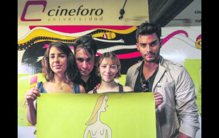 Talento. Elenco de la cinta 'Anadina', Michelle Betancourt, Andrea Portal y Hugo Catalán. EL INFORMADOR / F. Atilano