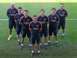 Unzué (tercero de izq. a der.) cuenta con la ventaja de ya conocer muy de cerca a los jugadores del Barcelona. ESPECIAL / www.fcbarcelona.es