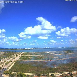 Incendio consume vegetación en polígono de Malecón Tajamar