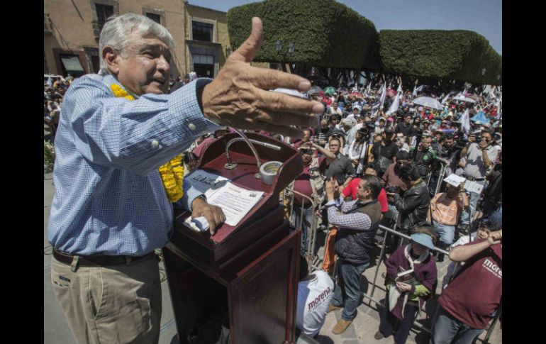 : López Obrador encabezó la firma del Acuerdo por la Unidad y la Prosperidad de San Luis Potosí. SUN / D. Chávez