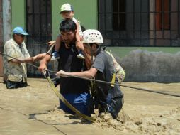 Tras las inundaciones en Perú, sus habitantes quedaron presos en un gigantesco pantano. AFP / C. Bouroncle