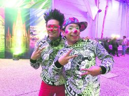 Los Destrampados. Los payasos durante la presentación del nuevo canal. ESPECIAL / CORTESÍA TV AZTECA