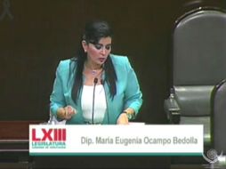 María Eugenia Campo dijo que las reformas se deben a las mujeres y consideró indignas las cifras de violencia contra ellas. YOUTUBE / Cámara de Diputados
