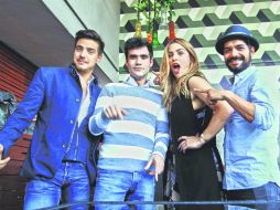 Elenco. De izquierda a derecha Vadhir Derbez, Germán Valdez, Paulina Dávila y Christian Vázquez. EL INFORMADOR / E. Barrera
