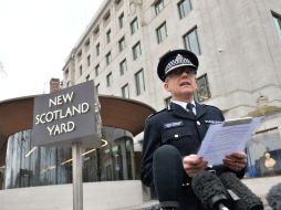 El jefe de la unidad antiterrorista de la Policía, Mark Rowley, habla con los medios de comunicación. AFP / J. Tallis
