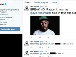 Las cuentas atacadas fueron la principal, ABC News One, y dos de su programa matutino. TWITTER / ESPECIAL