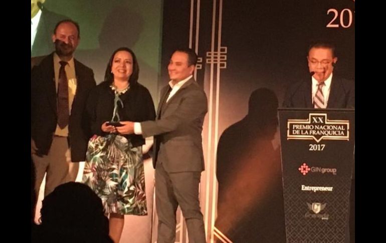 La entrega del ¨Premio Nacional de Franquicias se llevó a cabo a inicios del mes de marzo en la Ciudad de México. ESPECIAL /