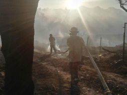 La extensa área del fuego estaba compuesta principalmente por pastizal y maleza. ESPECIAL / Bomberos de Zapopan