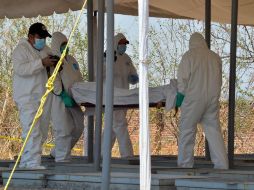 La exhumación en Jojutla concluyó la tarde del pasado sábado. EFE / T. Rivera