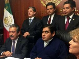 Miguel Barbosa y Raúl Morón acusaron presiones ‘políticas’ para declarar a Padierna como coordinadora. SUN / J. Arvizu