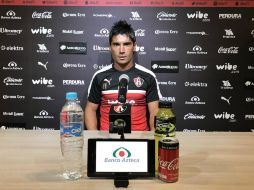 El delantero de los Rojinegros del Atlas charló esta mañana ante los medios de comunicación. TWITTER / @atlasfc