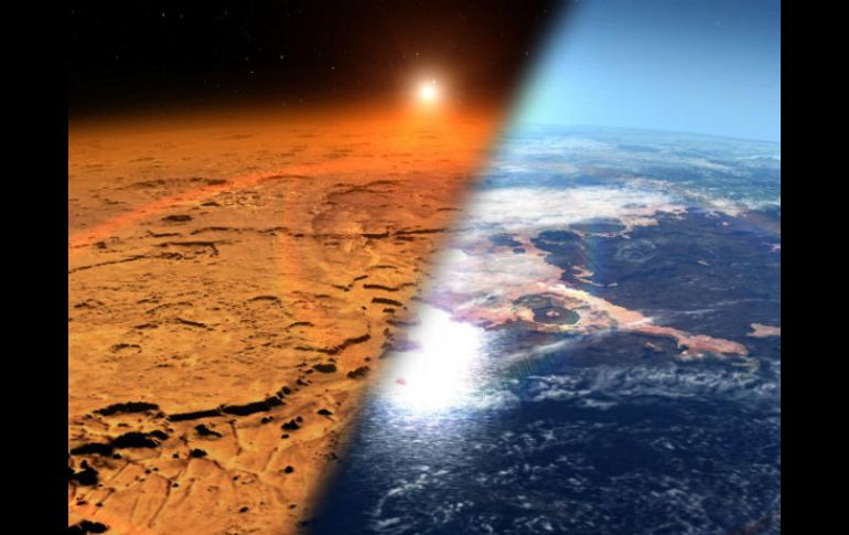 El viento solar y la radiación son la causa de que Marte es ahora un mundo desierto y helado. ESPECIAL / nasasearch.nasa.gov