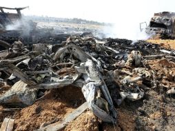 El ataque aéreo se realizó en el pueblo de Al-Qaim, en el oeste de Iraq. EFE / A. Abbas