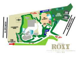 Este es el mapa del evento que te ayudará a localizar la zona que desees visitar. TWITTER / @RoxyFest