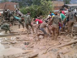 La avalancha que se registró la madrugada de este sábado ha dejado, hasta el momento, 154 muertos y 200 heridos. NTX / Especial