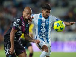 Acción del partido entre Pachuca y Puebla en el estadio Hidalgo. MEXSPORT / J. Ramírez