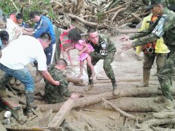 Aguacero. La tragedia fue causada por una lluvia que hizo desbordarse el Río Mocoa y sus afluentes Sangoyaco y Mulatos. AP /