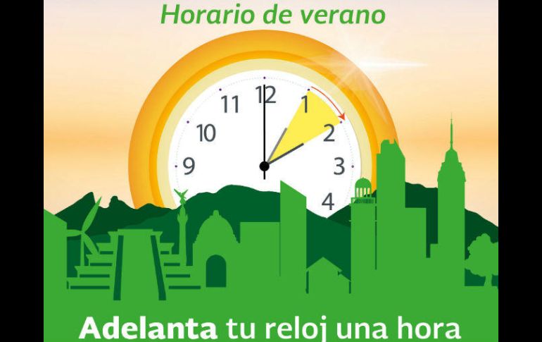 Esta madrugada entró en vigor el Horario de Verano, por lo que se debe adelantar el reloj una hora. NTX / SENER