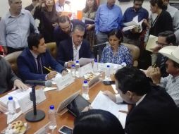 Imagen de la sesión de Comisión de Puntos Constitucionales durante la sesión de este martes. TWITTER / @LegislativoJal