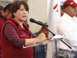 Delfina Gómez respondió que las descalificaciones son un miedo a que pueda ganar un ciudadano. SUN / I. Olivares